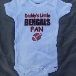 Daddy's Little Bengals Fan Baby Onesie